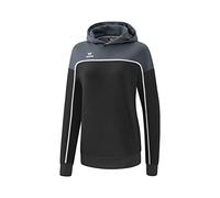 Erima Unisex Women's „CHANGE hooded sweatshirt, black grey/slate grey/white, 38