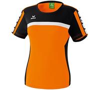 Erima Women's Classic 5-C T-Shirt, Orange/Black/White, Size 48