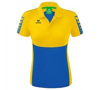 Erima Women's Six Wings Sport Polo, New Royal/Yellow, 44