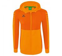 Erima Women's Six Wings Training Jacket with Hood, New Orange, 36