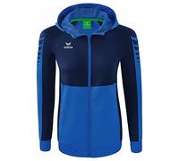 Erima Women's Six Wings Training Jacket with Hood, New Royal/New Navy, 36