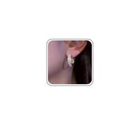 Erimberate Bohemian Crystal Circle Dangle Earrings Gold Cz Paved Hoop Drop Earrings Large Rhinestone Circle Earrings Minimalist Hollow Circle Earrings Jewelry for Women, Zinc, No Gemstone
