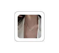 Erimberate Bohemian Leaf Choker Necklace Silver Ginkgo Leaf Pendant Necklace Small Ginkgo Leaf Collar Necklace Minimalist Leaf Plant Necklace Jewelry for Women