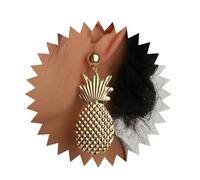 Erimberate Bohemian Pineapple Dangle Earrings Gold Metal Pineapple Drop Earrings Pineapple Stud Earrings Tropical Fruit Statement Earrings Jewelry for Women and Girls Gifts