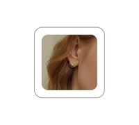 Erimberate Bohemian Square Opal Stud Earrings Gold Hollow Square Earrings Small Square Moonstone Earrings Geometric Opal Stud Earrings Jewelry for Women