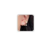 Erimberate Bohemian Tulip Pearl Jacket Earrings Gold Opal Tulip Flower Earrings Round Pearl Stud Earrings Moonstone Tulip Pearl Earrings Jewelry for Women