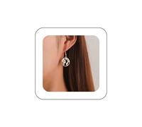 Erimberate Bohemian World Map Dangle Earrings Gold Map Drop Earrings Hollow Map Circle Earrings Round Geometric Stud Earrings Jewelry for Women Gifts, Zinc, No Gemstone