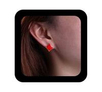 Erimberate Punk Poker Card Stud Earrings Enamel Playing Cards Pattern Earrings Small Poker Cards Earrings Red Acrylic Poker Card Stud Earrings Jewelry for Women(Red Heart), Zinc, No Gemstone