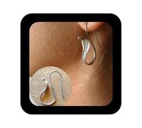 Erimberate Punk Snake Earrings, Snake Drop Earrings, Viper Hook Earrings, Gothic Snake Earrings, Retro, Women's Jewelry, Metal Crystal Silver