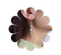 Erimberate Punk Snake Sword Dangle Earrings Black Serpent Dagger Drop Earrings Gothic Knife Serpent Hook Earrings Retro Sword Snake Earrings Jewelry for Women Gifts, Zinc, No Gemstone