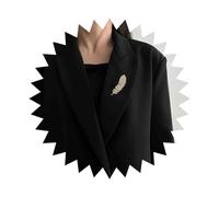 Erimberate Vintage Crystal Feather Brooch Gold Cz Feather Brooch Pin Cz Paved Feather Pin Brooch Rhinestone Feather Brooch Pin Wedding Lapel Pin Banquet Badge Pins Jewelry for Women and Girls Gifts