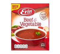 Erin Beef & Vegetable Soup, New Improved Recipe, Free from Artificial Colours and Preservatives, Serves 3-4
