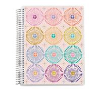 Erin Condren Modern Geometric Coiled Notebook, 7x9 Productivity, Platinum Coil