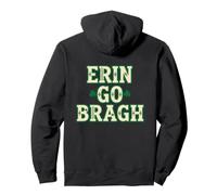 Erin Go Bragh Bold Irish Pride Serif Stacked Lettering Pullover Hoodie