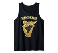 Erin Go Bragh Irish Heritage, Celtic Harp Emblem Design Tank Top