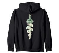 Erin Go Bragh Irish Pride Celtic Sword & Knotwork Ribbon Zip Hoodie