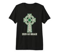 Erin Go Bragh Irish Pride Ornate Celtic Cross Knotwork Premium T-Shirt