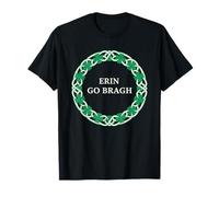 Erin Go Bragh Irish Pride Shamrock Wreath Celtic Knot T-Shirt