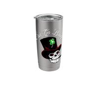 Erin Go Bragh St Patrick's Day Saint Paddy's Skull Shamrock Stainless Steel Insulated Tumbler