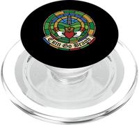 Erin Go Bragh Stained Glass Claddagh Round Tower Irish Pride PopSockets PopGrip for MagSafe