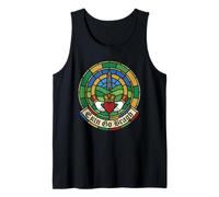 Erin Go Bragh Stained Glass Claddagh Round Tower Irish Pride Tank Top