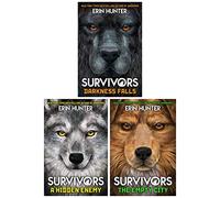 Erin Hunter Survivors Series 3 Books Collection Set (Darkness Falls, A Hidden Enemy, The Empty City)