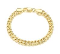 ERIN MARIE 14K Gold Bracelet Cuban Link Chain Bracelets for Women Men Sturdy Stack Women’s Men’s Bracelets With Gifts Box 6.5'' 7'' 7.5'' 8'' 9'', M, 14K, no gemstone