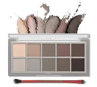 Erinde 10 Colors Eyeshadow Palette, Smooth Matte Eye Shadow,4#Cement Color