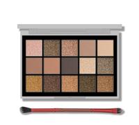 Erinde 15 Colours Eyeshadow Palette, Matter Shimmer Eye Shadow, Glitter Eye Makeup, Travel Size Makeup Pallet, High Pigmented, Naturing-Looking, Blendable, Long Lasting