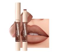 Erinde 2 Colour Matte Creamy Lipstick Lip Liner, 2 in 1 Lip Pencil Crayon 4 | Long Lasting Lip Liner and Matte Lipstick, Creamy Smooth Lip Makeup for Defined Lips, Everyday Makeup and Full Lip Looks