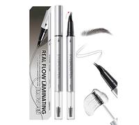 Erinde 2 in 1 Eyebrow Pencil with Gel, 30° Angled Waterproof Brow Pen for Precise Definition, Long Lasting Smudge Proof Eyebrow Pens, Natural Looking Brow Shaper Filler Makeup, Hair-Like Stroke #05