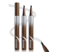 Erinde 2PC Microblading Eyebrow Pen, Waterproof Liquid Eyebrow Pencil for Women, Long Lasting Natural Brows Eyebrow Pens, Creates Full Realistic Hair Like Strokes, Outlining Filling Eyebrow Makeup #1