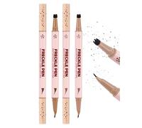 Erinde 2PC Natural Freckle Pen, 2 in 1 Liquid Freckle Stamp & Smudge-Proof