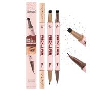 Erinde 2Pcs Natural Freckle Pen, 2 in 1 Liquid Freckle Stamp & Smudge-Proof