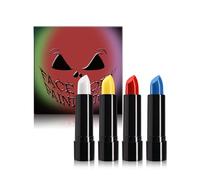 Erinde 4 Colors Halloween Lipstick Set, Matte & Cream Lipsticks for Costume Party Makeup, Long Lasting, Highly Pigmented, Non-Drying, Easy to Apply Halloween Color #A