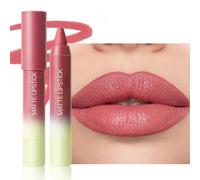 Erinde Matte Lip Crayon, Long Lasting Velvet Finish Lipstick Pen, Soft Blurred Effect, Lightweight Smooth Creamy Texture, Transfer Resistant Smudge Proof Lip Colour, Comfortable Non Drying Makeup 3#