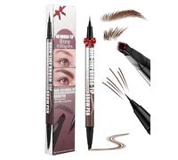 Erinde Microblading Eyebrow Pen, 2-in-1 Multi-Tip Brow Pencil, Waterproof Long Lasting Eyebrow Makeup, Hair-Like Stroke Eyebrow Tint Pen, Natural Defined Brows for Women, Easy Fill Sparse #01