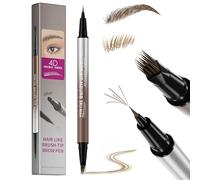 Erinde Microblading Eyebrow Pen, Multi Fork Brow Pencil Waterproof Long Lasting Eyebrow Tattoo Pen, Natural Hair Like Stroke Eyebrow Pencil, Smudge Proof Liquid Brow Pen for Defined Brows 1#Lightbrown
