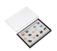 ERINGOGO 1 Box Natural Ore Specimens Mini Gemstone Meteorite Crystals Collection Educational Teaching Samples for Beginners Meditation Chakra Balancing Home Office Decor