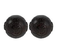 ERINGOGO 1 Pair Agarwood Baoding Balls Hand Exercise Training Balls for Wrist Strengthening and Palm Massage, Solid Precision Bearing Chinese Hand Grip Massager for Seniors Indoor Outdoor