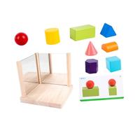 ERINGOGO 1 Set Creative Mirrored Geometric Blocks Spatial Structure for Cognition Educational Building Blocks for Logical Thinking Development and Design