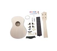 ERINGOGO 1 Set DIY Ukulele Kit Self Assembly Guitar Supplies for Hand Painting for Creative Musicians and Made of Durable Basswood Unfinished for Imaginative Crafting