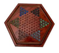 ERINGOGO 1 Set Educational Wooden Chinese Checkers Board Game Fun Family Strategy Game for Adults Enhances Coordination Critical Thinking for Parties Travel