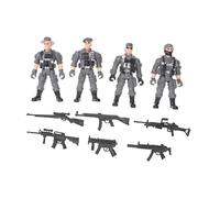 ERINGOGO 1 Set Mini Plastic Soldiers Playset of Various Poses Figures for Safe and Army Accessories for Imaginative Play and Parties