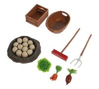 ERINGOGO 1 Set Mini Simulation Farm Vegetable Figurines Farm Playset with Dinosaur Eggs for Sand Table Models and Play