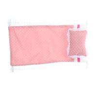 ERINGOGO 1 Set Miniature Doll House Bedding Set Includes Realistic Bed Sheet Pillow Accessories for Doll Houses for Creative Play Bedroom Decoration