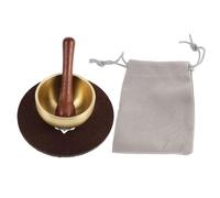 ERINGOGO 1 Set Portable Tibetan Singing Bowl - 1.6'' Brass Mini Sound Bath Bowl for Relaxation Silence Practice with Wooden Mallet, Cushion, Carry Bag
