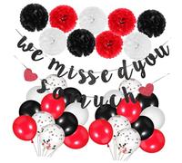 ERINGOGO 1 Set Welcome Home Party Decorations Kit with Balloons We Missed You Banner for Versatile Celebrations for Housewarming Anniversaries Birthdays and More