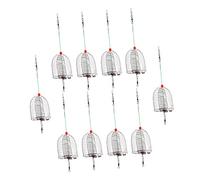 ERINGOGO 10 PCS Stainless Steel Fishing Trap Basket Bait Cage Fishing Lure Cage for Carp Eels Crabs Lobsters Shrimp Outdoor Accessories