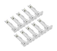 ERINGOGO 10 Sets Heavy Duty Double Curtain Track Wall Mount Brackets Fast Attachment and Detachment, Adjustable Spans, Iron and Abs Material, for Window and Office Curtain Hardware